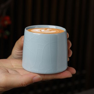 Creative Rotating Tumbler Whiskey Teacup Lead-free Thickened Short Wine Water Cup Ceramic Coffee Cup