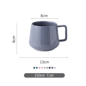 High quality promotion stylish matte glossy multi-colored custom coffee ceramic mug for gift