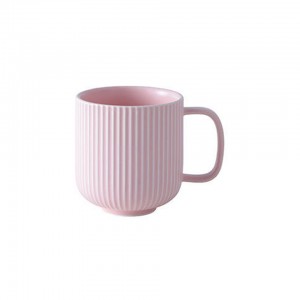 Taza de café elegante de cerámica con esmalte mate a rayas de estilo nórdico de 350ml y 12oz para regalo