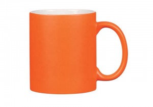 Taza promocional de neón de color fluorescente brillante de cerámica brillante mate de 11oz 330ml