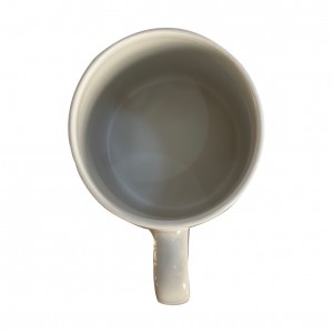 Semplice tazza in ceramica di colore puro con fascia a mano, tazza in ceramica con personalità, giunzione a colori, logo stampato, tazza per l'acqua dell'ufficio