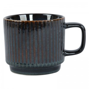 Taza de café con esmalte reactivo de cerámica personalizada Vintage, fabricante de tazas Retro