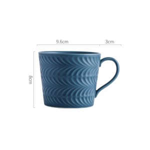 Wholesale cheap office gift couple cup custom embossed design ceramic coffee mug