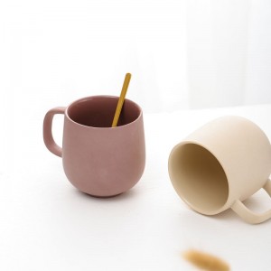 Wholesale Eco Friendly Matt Glazed Nordic Clay Round Ceramic Porcelain Coffee Cup Mug