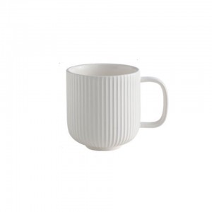 Gestreifte matte Glasur im nordischen Stil, 350 ml, elegante Kaffeetasse aus Keramik als Geschenk