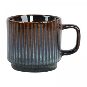 Glaze Imoibríocha Ceirmeacha Vintage Saincheaptha Déantóir Muga Caife Retro Cup