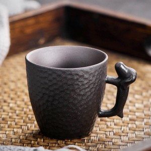 Vintage-Teetasse aus Keramik, Espresso-Kaffeetasse, kreative Verkostungstasse, Keramik-Wassertasse mit 3D-Hundegriff