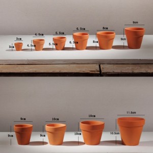 Mini Clay Terracotta Cactus Flower Pots Ceramic Planters Succulent terracota Pots with Drainage Holes