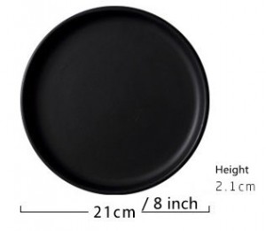 Babhta Díolachán Te Neamhlonrach Plátaí Dubh Gréithe Ceirmeacha Set Dinnerware Stoneware