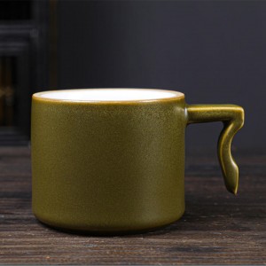 Manico irregolare creativo Tazza da tè piccola Regalo Bicchiere da latte Bicchiere Tazza da caffè espresso in ceramica