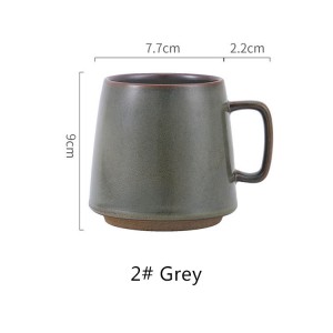 Tasse à café en céramique faite à la main rustique en gros de 12 oz tasses mouchetées d'argile vintage japonaises