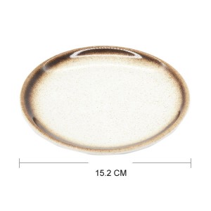 High Quality 6 Inch Glazed Home Sets Restaurant Plate,Use Ceramic Round Lunch Rice Stoneware Dinner Plates