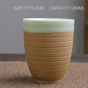 Tazas de café de estilo japonés, Taza de cerámica con logotipo personalizado, taza de café, vajilla de cocina, vajilla para restaurante, tazas de cerámica al por mayor