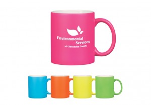 Promotional 11oz 330ml Matte glossy ceramic shining fluorescent color neon mug