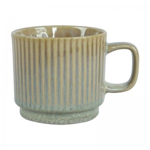 Glaze Imoibríocha Ceirmeacha Vintage Saincheaptha Déantóir Muga Caife Retro Cup