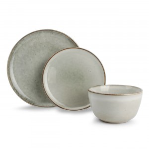 Europese stijl 12 stuks mat steengoed servies met mok, schalen en borden voor restaurantvoedselcontainers, retourgeschenk